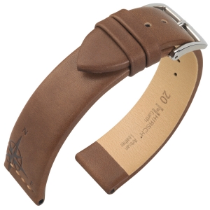 Hirsch Earth Artisan Compass Rose Watch Band Brown