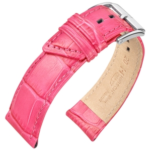 Hirsch Princess Watch Strap Alligator Grain Pink