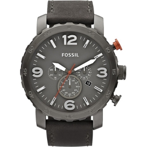 Fossil JR1419 Watch Strap Grey Leather
