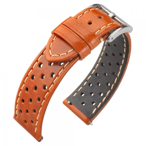 Rally Watch Strap Perforated Calf Skin Light Brown