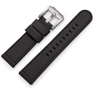 Marc Coblen / TW Steel Watch Strap Black Leather Black Stitching 22mm