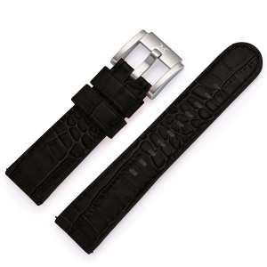 Marc Coblen / TW Steel Watch Strap Black Leather Alligator 22mm