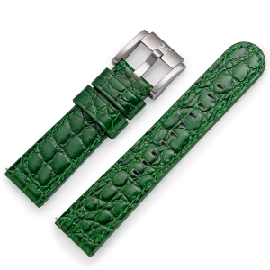Marc Coblen / TW Steel Watch Strap Dark Green Leather Alligator 22mm