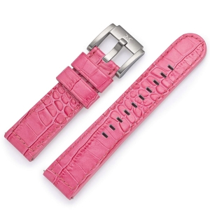 Marc Coblen / TW Steel Watch Strap Pink Leather Alligator 22mm