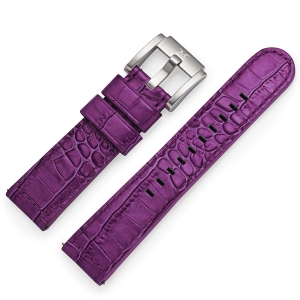 Marc Coblen / TW Steel Watch Strap Purple Leather Alligator 22mm