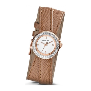 Michael Kors MK2338 Watch Strap Brown Leather