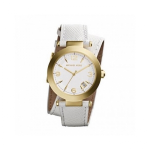 Michael Kors MK2345 Watch Strap White Leather