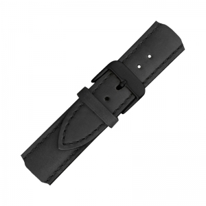 Paul Hewitt Leather Watch Strap Black with Black Buckle 20mm
