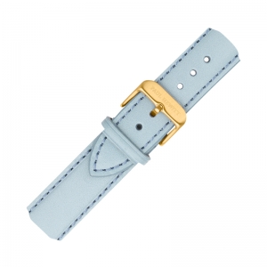 Paul Hewitt Leather Watch Strap Light Blue with Golden Steel Buckle 20mm