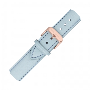 Paul Hewitt Leather Watch Strap Light Blue with Rosegold Steel Buckle 20mm