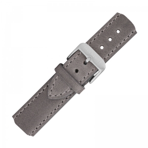 Paul Hewitt Leather Watch Strap Gray with Steel Buckle 20mm