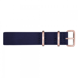 Paul Hewitt NATO Watch Strap Navyblue with Rosegold Buckle 20mm