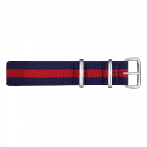 Paul Hewitt NATO Watch Strap Navyblue Red with Steel Buckle 20mm