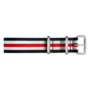 Paul Hewitt NATO Watch Strap Navyblue White Red with Steel Buckle 20mm Paul Hewitt NATO Watch Strap Navyblue White Red with Steel Buckle 20mm