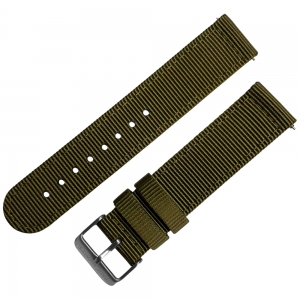 Paul Hewitt Two Piece NATO Watch Strap Armygreen with Steel Buckle 20mm