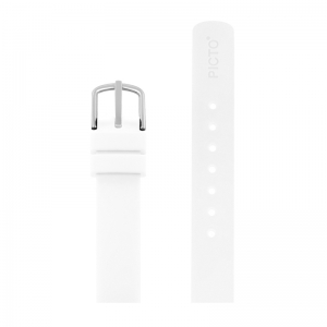 Picto Watch Strap White Silicone Rubber 12mm