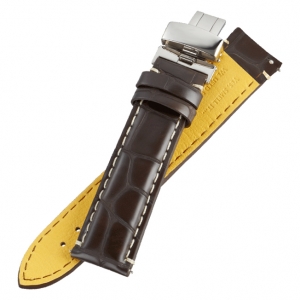 Fromanteel Pendulum Watch Strap with Folding Clasp Brown Alligatorgrain Leather XL