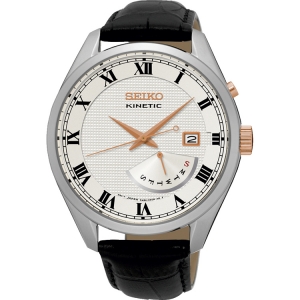 Seiko Kinetic Watch Strap SRN073P1 Black Leather