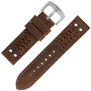 Strap Works Woven Ranger Watch Strap Medium Brown