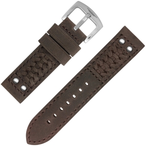 Strap Works Woven Ranger Watch Strap Dark Brown