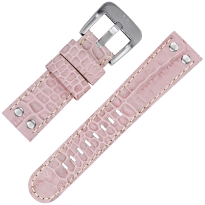 TW Steel Watch Strap TW36 Light Pink Croco Calfskin 22mm