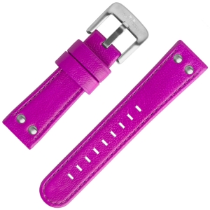 TW Steel Watch Band Fluor Purple Calf Skin 24mm