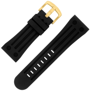 TW Steel Goliath Watch Strap TW108, TW110, TW114 - Black Rubber 30 mm