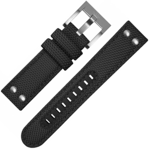 TW Steel Watch Strap VS2, VS4, VS8 Black Canvas 24mm