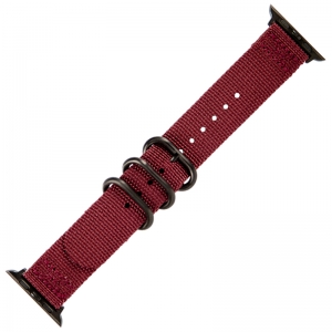 Apple Watch Two Piece NATO Nylon Watch Strap Burgundy