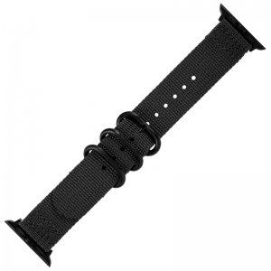 Apple Watch Two Piece NATO Nylon Watch Strap Black
