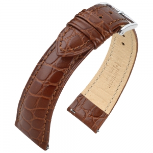 Hirsch Aristocrat Watch Band Crocograin Brown