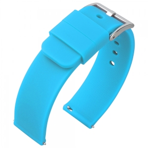 Silicone Rubber Watch Strap Light Blue