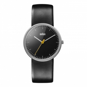 Braun Watch Strap for BN0021BKBKL - Black Leather