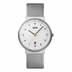 Braun BN0032WHSLMHG Watch Strap Silver Mesh (Milanese)