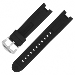 Buddha to Buddha Watch Strap for Aquatic Explorer BTB.M.D 46mm Watches - Black Rubber 21mm