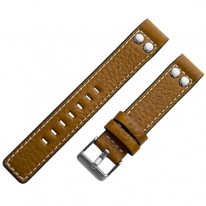 OOZOO Watch Band Cognac Leather with Studs