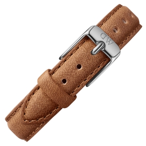 Daniel Wellington 12mm Petite Durham Brown Leather Watch Strap Stainless Steel Buckle