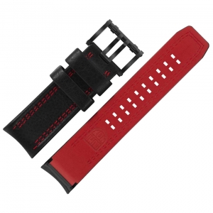 Luminox Tony Kanaan Model XL.1181 Watch Strap Black Leather Red Stitching 26mm - FEX.1180.20B