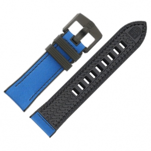 Luminox Ice-Sar Arctic Watch Strap Blue Textile Black NBR Rubber - FPX.2404.23B.1.K - 24mm