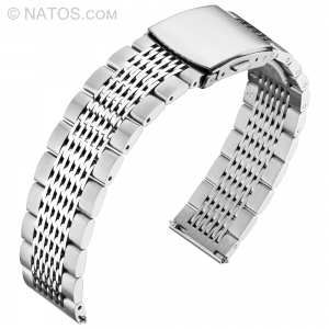 Watch Bracelet with Folding Clasp Stainless Steel