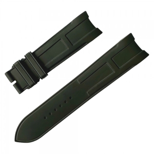 Original Herms Watch Strap for Clipper Diver Chronograph Titanium 44mm - Black Rubber 22mm