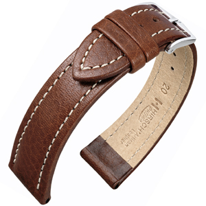 Hirsch Buffalo Artisan Watch Band Brown