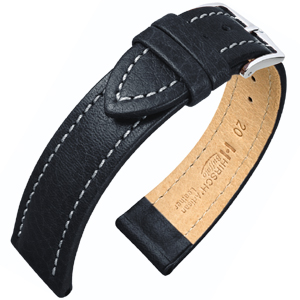 Hirsch Buffalo Artisan Watch Band Black