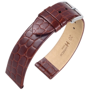 Hirsch Sobek Watch Band Crocograin Brown