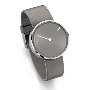 Jacob Jensen Watch Band Curve 252, gray leather