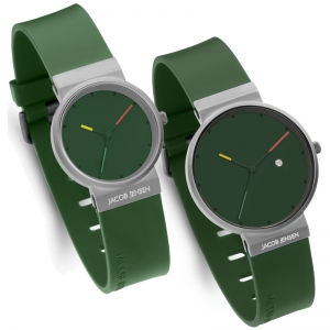 Jacob Jensen Watch Band 643, 653 green rubber 17mm