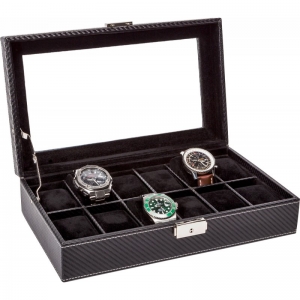 La Royale Classico 12 Carbon Watchbox with Window - 12 watches