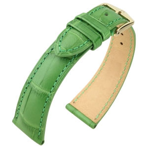 Hirsch Berlin Louisiana Alligator Watch Strap Matte Light Green