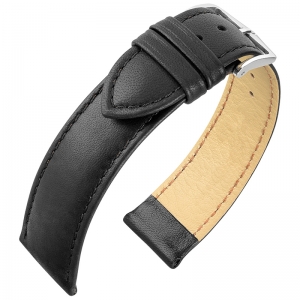 Hirsch Berlin Merino Watch Strap Sheep Skin Black