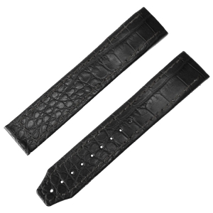 Maurice Lacroix Masterpiece Tonneau MP6119 MP6439 Watch Strap Louisiana Crocodile 21/20mm - Black